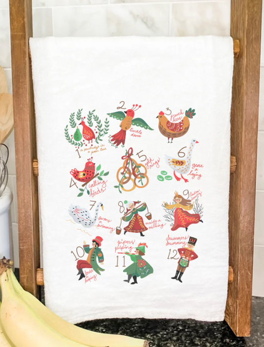 12 Days of Christmas Tea Towel