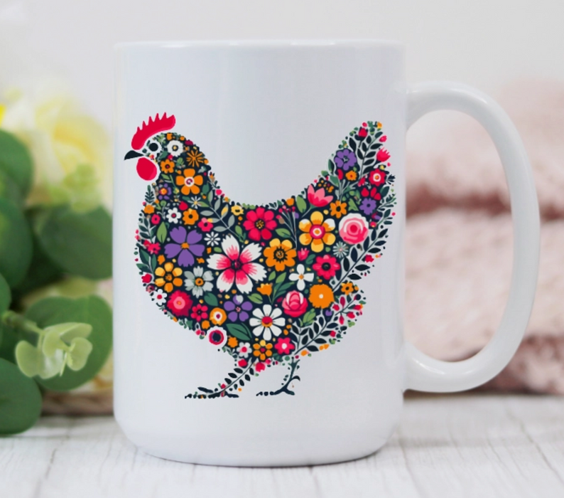 Flower Chicken Coffee Mug