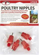 Poultry Water Nipples - 4pk