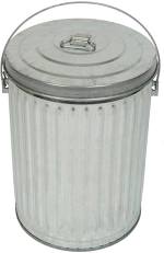 Galvanized Trash Can w/lid - 10 Gal