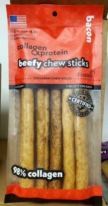 Frankly Beefy Chew Sticks - Bacon 5ct