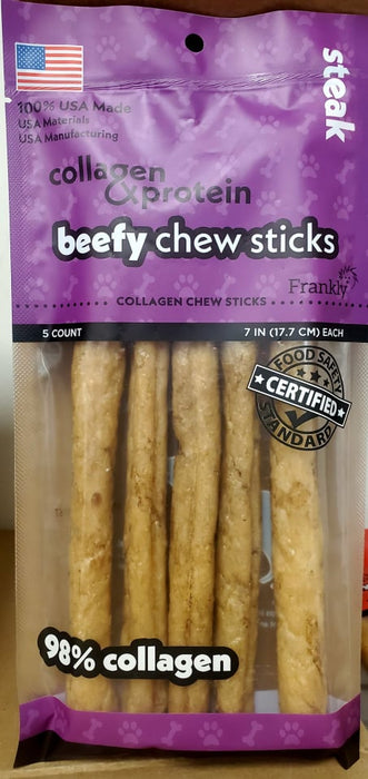 Frankly Beefy Chew Sticks - Steak 5ct