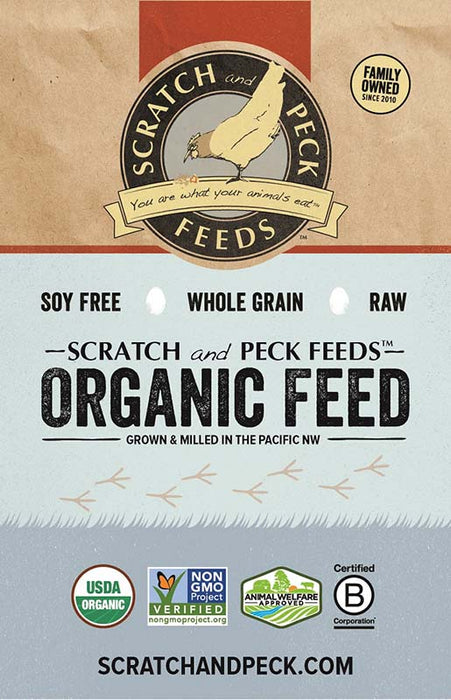 Scratch & Peck Organic Layer w/Corn - 40lbs.
