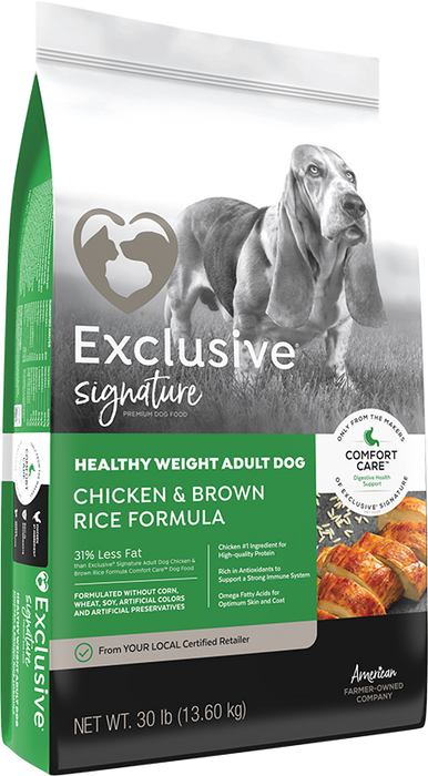 Exclusive Healthy Weight Adult Dog 30lb